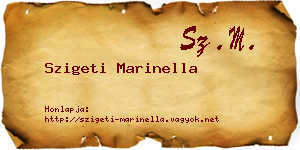 Szigeti Marinella névjegykártya
